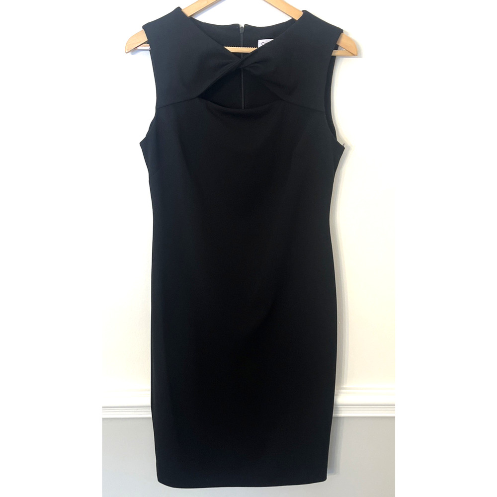 Calvin Klein Black‎ Cocktail Dress Size 8 Twist Top